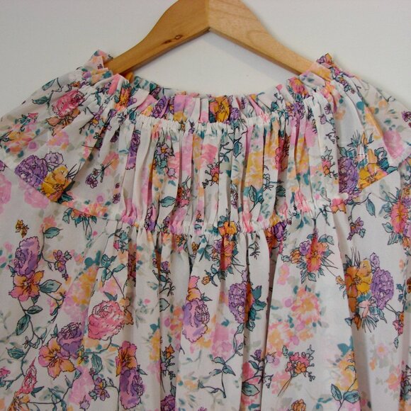 Tularosa Floral Off-Shoulder Mini Dress - White and Pink - Picture 13 of 14